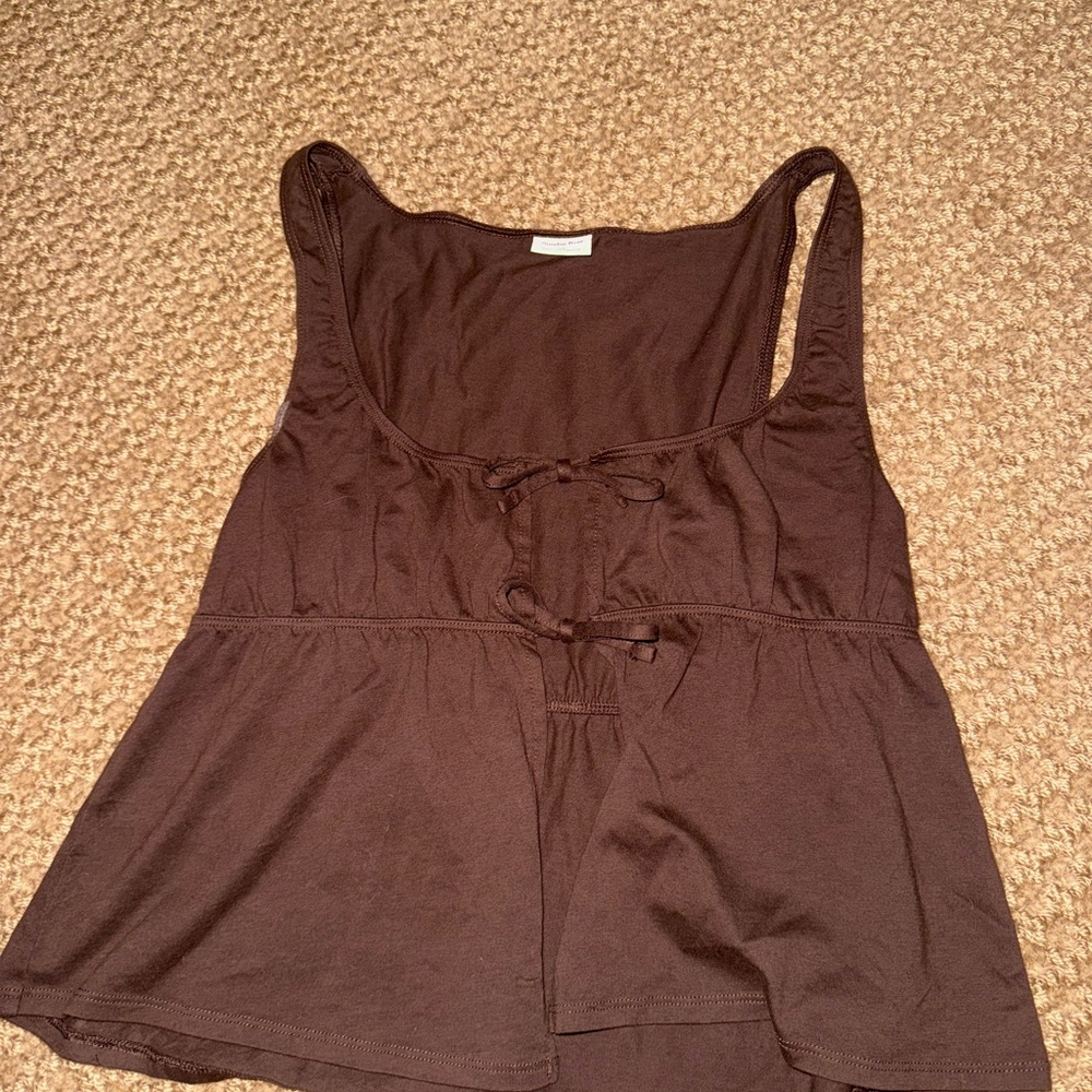 ARITZIA Brown Sleeveless Top